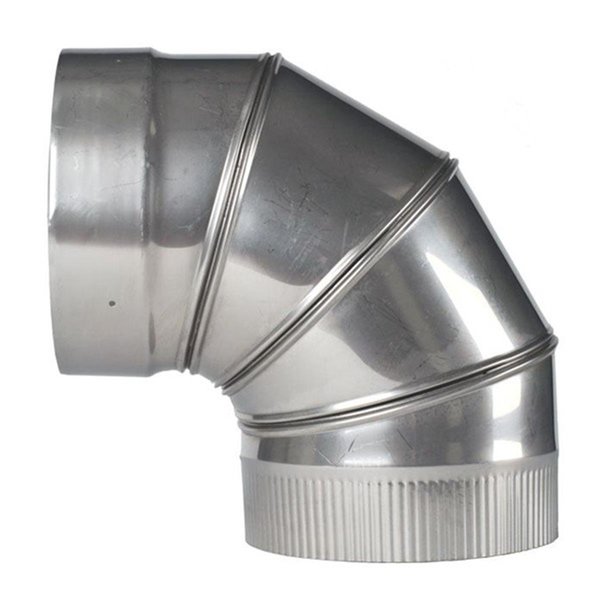 Olympia 4 in. Rhino Rigid 316L Stainless Steel 90 deg Adjustable Liner Elbow 3601367